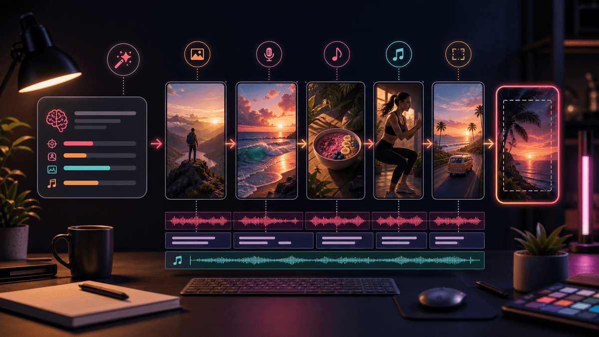 Generated workflow visual showing the prompt inputs creators should give an AI Instagram Reels generator